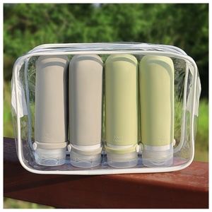 ชุดขวดแชมพูเปล่าใช้ซ้ำได้ป้องกันการรั่วซึมทำจากซิลิโคนสำหรับเดินทางขนาด90/60มล. ใช้ซ้ำได้ - Product Image 2