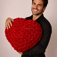 Boîte Cadeau Cœur de Roses Éternelles pour la Saint-Valentin et la Fête des Mères – Fleurs Préservées en Gros