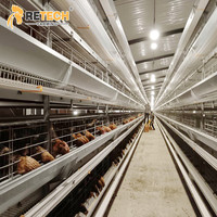 Équipement moderne de cages à poulets en batterie de type H, galvanisé à chaud, pour élevages avicoles commerciaux