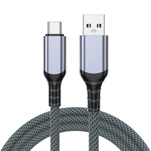 Câble de données USB 3.2 Type-C en nylon <span class=keywords><strong>Zoe</strong></span> Preferred, <span class=keywords><strong>charge</strong></span> rapide, transfert haute vitesse 10 Gbps, <span class=keywords><strong>charge</strong></span> 3A, câble tressé pour voiture, appareil photo, imprimante - Product Image 1