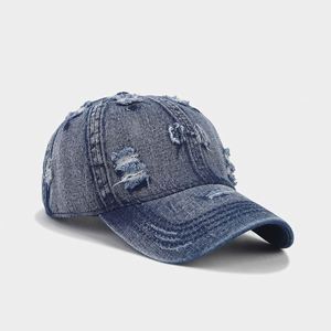 Mode Unique Direct Usine Bas quantité minimale de commande Haute Qualité Vintage Distressed Vintage Casquette de Baseball Plaine Denim Casquette de Baseball - Product Image 5