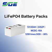 Paket Baterai Pengganti Lifepo4 72V30AH Resistansi Internal Rendah Output Stabil untuk Penggantian Baterai Kendaraan Roda 2 dan 3