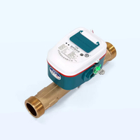 Meter Air Ultrasonik Kuningan 4G Prabayar dengan Koneksi Berulir IP68 Proteksi Tinggi OEM ISO 4064 Kelas B