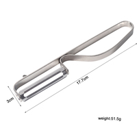 Gadget de cuisine en acier inoxydable, éplucheur à légumes manuel en une seule pièce pour carottes, concombres, pommes de terre