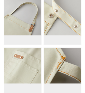 Chaquetas <span class=keywords><strong>de</strong></span> <span class=keywords><strong>chef</strong></span> a la moda, uniformes <span class=keywords><strong>de</strong></span> abrigo, Mandiles <span class=keywords><strong>de</strong></span> cuero <span class=keywords><strong>de</strong></span> longitud completa, babero barista, Barbero, Delantales, jardín, peluquería, dibujos animados - Product Image 6
