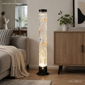 <span class=keywords><strong>Lampe</strong></span> <span class=keywords><strong>colonne</strong></span> d'eau à bulles LED moderne en gros, 5V DC, télécommande, veilleuse poisson pour décoration intérieure - Product Image 4
