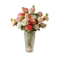Base européenne préservée pivoine occidentale Simulation fleur centres de table de mariage et décorations de table