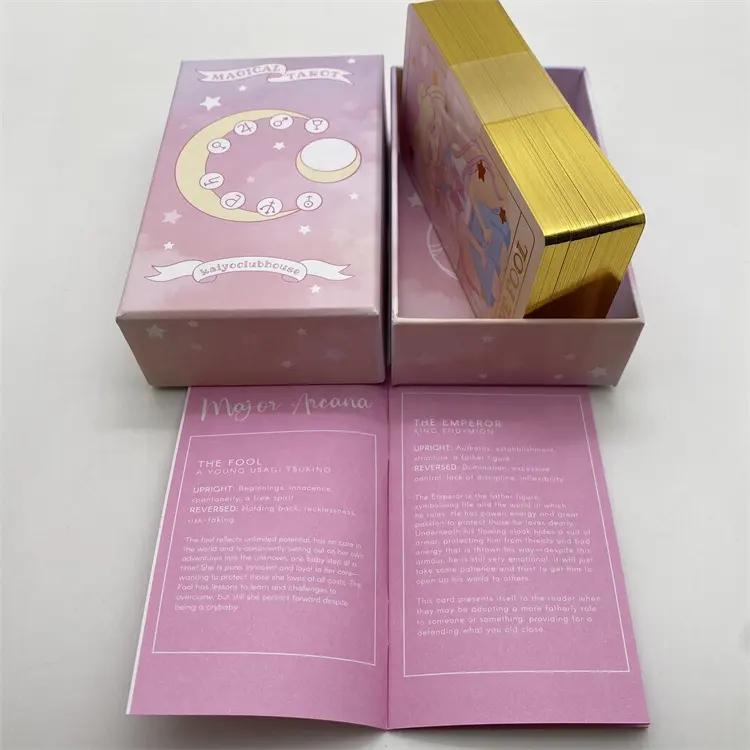 Gold tarot cards wholesale print tarot factory