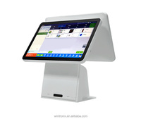 Système de caisse enregistreuse POS Wintronix pour supermarché, double écran, écran tactile capacitif 10 points, Full HD, caisse enregistreuse tout-en-un, système d'exploitation Android/Linux