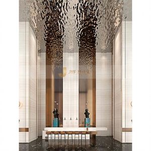 Panel de Acero Inoxidable ASTM 304 Serie 300 Personalizado ANN9876 con Patrón de Ondas de Agua para Decoración Interior y Exterior - Product Image 4