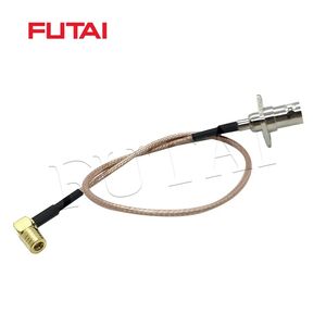 Câble <span class=keywords><strong>BNC</strong></span> femelle vers <span class=keywords><strong>SMB</strong></span> mâle à angle droit DC~6GHz avec RG316, 50 Ohm, contacts plaqués or, pour systèmes de communication sans fil - Product Image 2