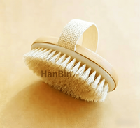 Brosse de bain exfoliante pour le corps avec logo personnalisé, poils naturels, élimine les peaux mortes, traitement de la cellulite, drainage lymphatique