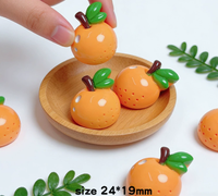 Accessoires décoratifs en résine en forme de fruits pour bricolage, embellissements pour réfrigérateur et tasses à la crème glacée sur le thème alimentaire