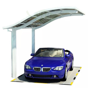Cantilever arcuato in policarbonato tetto in lega di alluminio natura Carport garage <span class=keywords><strong>tettoia</strong></span> misura su misura 15 anni di garanzia per auto - Product Image 2
