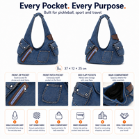 Sac hobo texturé avec logo personnalisé, bandoulière amovible, durable et portable, prêt pour la plage, sac à main pour femme