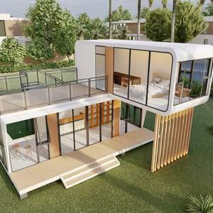 Villa moderne <span class=keywords><strong>de</strong></span> luxe, structure en acier personnalisée, imperméable, maison préfabriquée modulaire mobile - Product Image 6