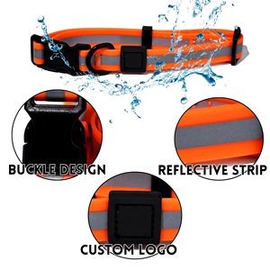 Conjunto de collar y correa de perro impermeable de lujo, correa reflectante de PVC y PU duradera para entrenamiento de seguridad nocturna para mascotas - Product Image 3
