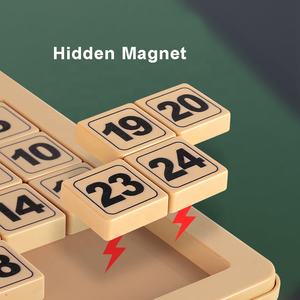 5x5 gioco di Puzzle scorrevole in plastica 24 numeri magnetico Klotski bordo giocattolo per bambini Puzzle digitali rompicapo giocattolo educativo - Product Image 3