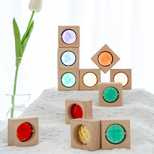 Blocchi da Costruzione in Acrilico ad Alta Trasparenza, Cubo <span class=keywords><strong>Puzzle</strong></span> Educativo per Bambini, Cubo di Cristallo Arcobaleno Traslucido - Product Image 3
