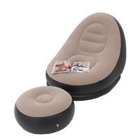 Chaises et canapés gonflables de jeu suspendus remorquables gris pailleté pour piscine, chaise et table gonflables pour couples et enfants