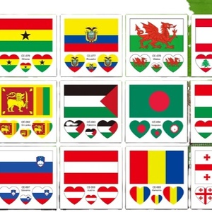 Tatuajes Temporales DAMAI con Diseño de Bandera para Fiestas Deportivas, Calcomanías Desechables de Transferencia por Agua para Decoración de Eventos Deportivos - Product Image 2