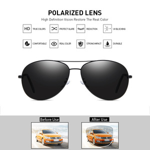 Occhiali da Sole Polarizzati in Metallo Stile Pilota per Uomo e Donna, Doppia Asta con Visione Diurna e Notturna A103 Occhiali da Sole Toad - Product Image 3