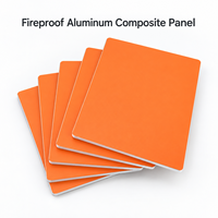 Panneau composite en aluminium ignifuge de 3 mm, 1220x2440 mm, finition or brossé, ACP pour panneaux de réception d'hôtel