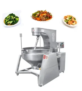 Fully automatic steam heating planetary wok/Industrial Cooking Pot/automatic Stir Frying Pan