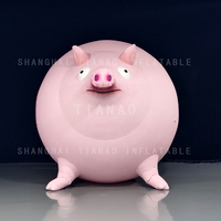 Dessin animé de gros cochon gonflable personnalisé dessin animé animal gonflable de cochon rose gonflable pour la publicité ou la décoration ou les événements