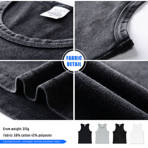 Chalecos de Verano para Hombre al por Mayor, Estilo Vintage, Lavado Ácido, Sin Mangas, Poliéster/Algodón, con Logotipo Personalizado, Camisetas sin Mangas para Hombre - Product Image 6