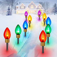 Écran LED géant C9 pour chemin de Noël, lot de 2, 7 pieds, multicolore, IP65, décorations de Noël d'extérieur