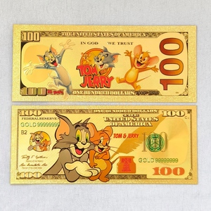 Colección de Billetes de Oro Clásicos de <span class=keywords><strong>Tom</strong></span> y <span class=keywords><strong>Jerry</strong></span>, 5 Piezas, Dinero Conmemorativo de Dibujos Animados, Perfecto para Regalos y Decoración del Hogar - Product Image 2