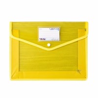Sobre de PVC A4 con Cierre de Cordón, Carpeta Ecológica para Documentos en Colores Brillantes para Uso Escolar, de Oficina y en el Hogar