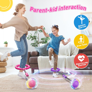 Skip Ball - Jeu de fitness pliable et coloré avec roues lumineuses pour intérieur et extérieur pour enfants, cadeaux cool de Noël et d'anniversaire pour filles et garçons - Product Image 5