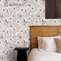 Papier peint autocollant imperméable Hibiscus Syriacus Décoration murale auto-adhésive pour chambre à coucher