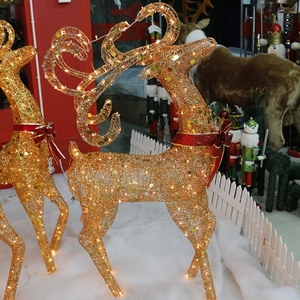 Large <strong>Outdoor</strong> Christmas Motif Lighted Decorative White Deer Elk Ornaments <strong>Light</strong> <strong>up</strong> <strong>Reindeer</strong> Luminous with <strong>Light</strong> for Garden - Product Image 3