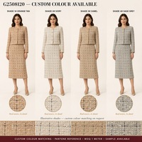 Tissu en tweed à paillettes, fil doré, petit motif circulaire, 100% polyester, pour robe femme, sur mesure