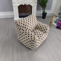 Tissu de canapé d'accoudoir d'éponge à pois canapé paresseux adulte pouf pour chaises de salon personnalisé en gros pouf chaise longue paresseux