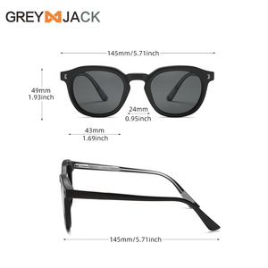 Gafas de Sol Retro Greyjack, Armazón Tr90, Lentes TAC, Protección Uv400, Unisex, Estilo Moderno para Exteriores - Product Image 5