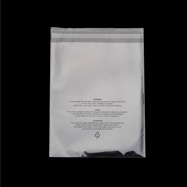 Bolsa de celofán OPP Bopp transparente con autosellado de varios tamaños, bolsa de plástico con bolsas de advertencia de polietileno para embalaje de camisetas