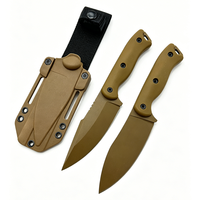 Couteau de survie, de camping, de randonnée et de chasse en acier inoxydable à lame fixe pleine longueur, haute dureté, tranchant, personnalisable OEM/ODM/OBM, avec poignée en nylon