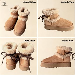 Promotion Hiver 2026 : <span class=keywords><strong>Bottes</strong></span> <span class=keywords><strong>de</strong></span> <span class=keywords><strong>neige</strong></span> pour <span class=keywords><strong>femme</strong></span> en peau <span class=keywords><strong>de</strong></span> mouton, à enfiler, design nouveau, chaudes, doublées en fourrure, à semelle épaisse, mi-mollet, mode, haute qualité - Product Image 2
