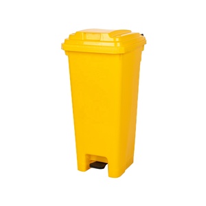 100 Liter Garbage Can Outdoor Trash Bin PP Plastic Waste Bin With Pedal