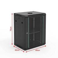 Baie de serveur murale TBS 15U 19 pouces, profondeur 600 mm, en kit plat KD, avec roulettes pour hub de surveillance de sécurité