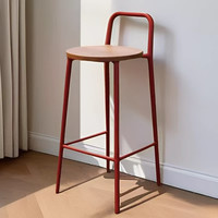 Tabouret de bar empilable en métal, style nordique minimaliste et luxe léger, avec dossier design, robuste, pour comptoir haut, salle à manger, école, maison, bar