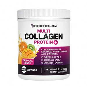 Çoklu Kolajen Peptitleri Hyaluronik Asit ve C Vitamini Hidrolize Kolajen Proteinleri Tip I II III V ve X - Product Image 5