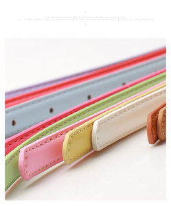 Nuova Cintura Sottile da <span class=keywords><strong>Donna</strong></span> in Pelle PU Colorata con Fibbia in Lega Stile Y2K Coreano con Fibbia Ovale per Abiti e Accessori - Product Image 5