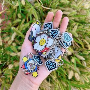 Spot Korea CHILLI ROMY YOCHI Series Acrylic PVC UV Printing Mini Cute Cartoon <b>Anime</b> Key Chain Double-Sided Interlayer Pendant - Product Image 2