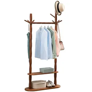 Woonkamer Doek Plank Hout Rack Stand Hanger Slaapkamer Bamboe Hout Rek Meubels