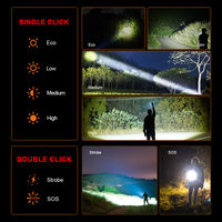 Super Bright Portable Télescopique Zoom Linterna Usb Rechargeable Aluminium Blanc Torche Lumière Led Travail Lumière Tactique Lampe de Poche